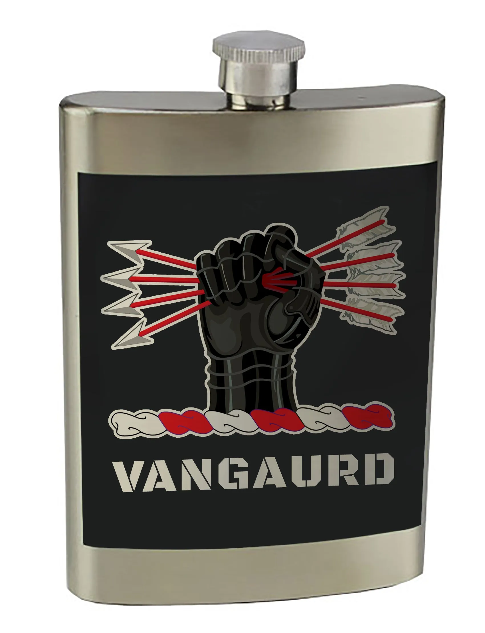 8 oz. Stainless Steel Flask with screw on lid.