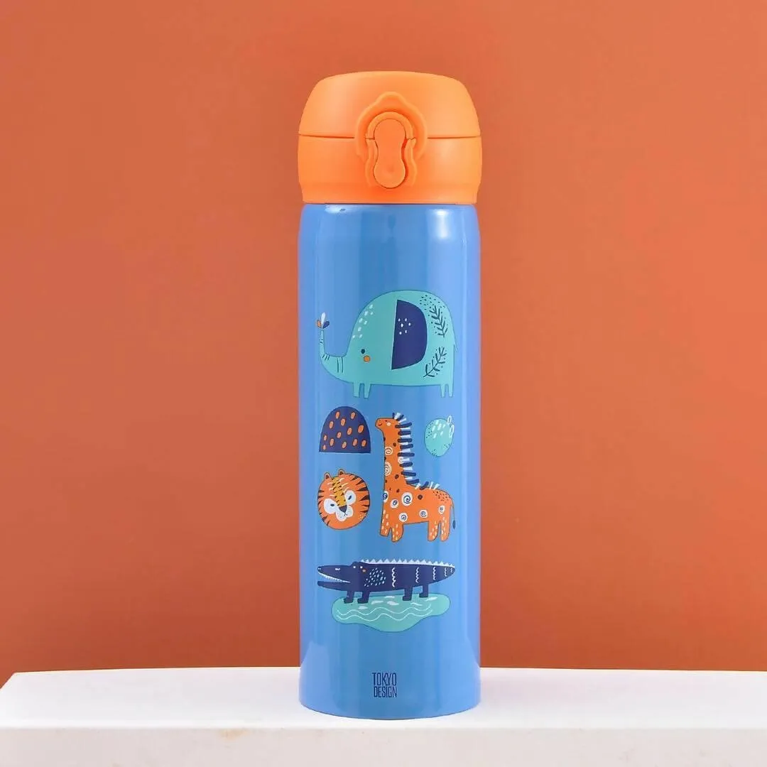 Animals Theme Stainless Steel Water Bottle (400 ML)