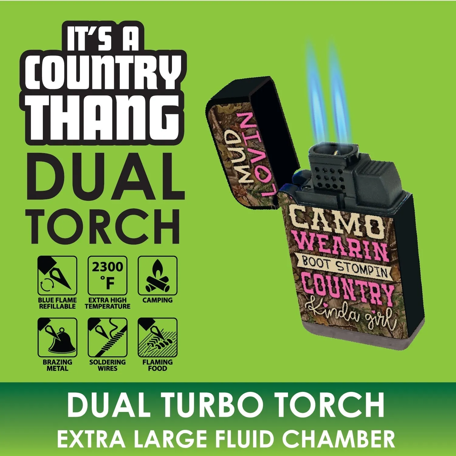 Big Bubba Dual Torch Lighter - 10 Pieces Per Retail Ready Display 41381