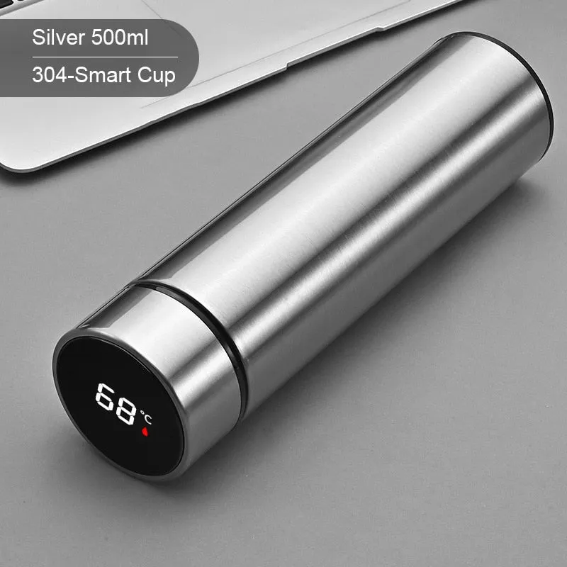 DESUPA Stainless Steel Temperature Display Bottle Thermos - 500 ml