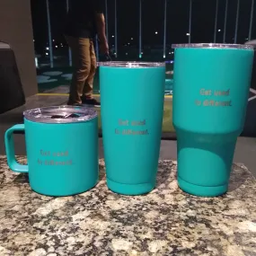 Get Used to Different Stainless Steel Teal Tumbler 3-Piece Bundle