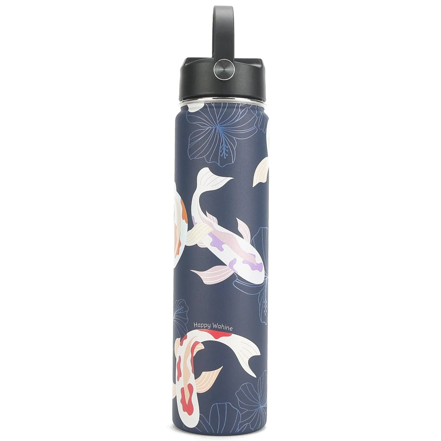 Insulated Water Bottle 24oz Koi Navy