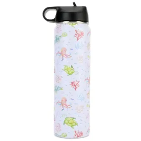 Insulated Water Bottle 24oz Ocean White